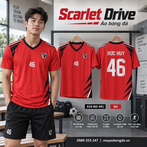 Áo bóng đá x24sport Scarlet Drive