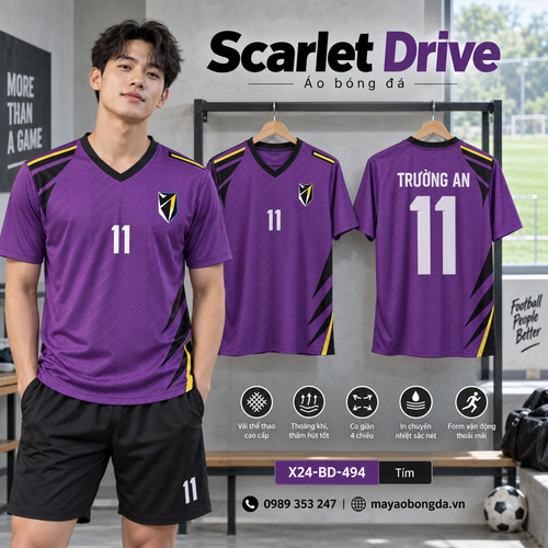 Áo bóng đá x24sport Scarlet Drive