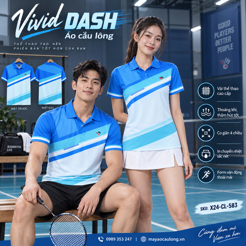 Áo cầu lông x24sport Vivid Dash
