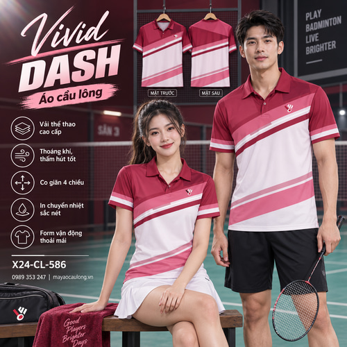Áo cầu lông x24sport Vivid Dash