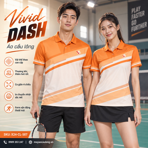 Áo cầu lông x24sport Vivid Dash
