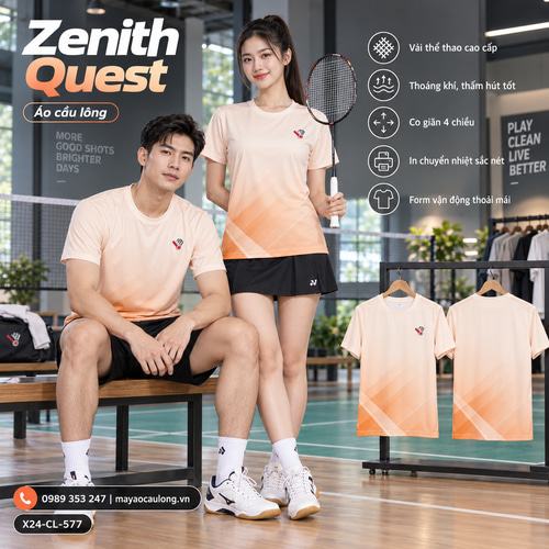 Áo cầu lông x24sport Zenith Quest