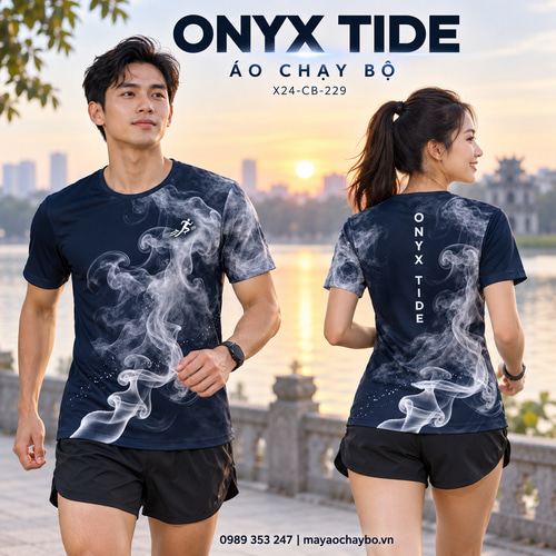 Áo chạy bộ x24sport Onyx Tide