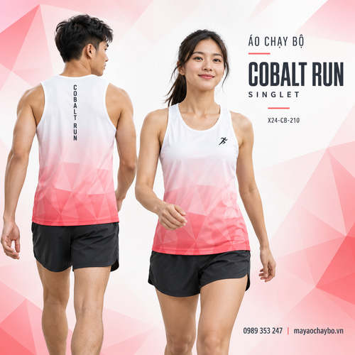 Áo chạy bộ singlet x24sport Cobalt Run