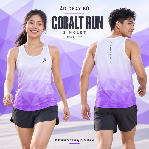 Áo chạy bộ singlet x24sport Cobalt Run
