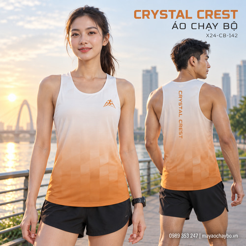Áo chạy bộ singlet x24sport Crystal Crest