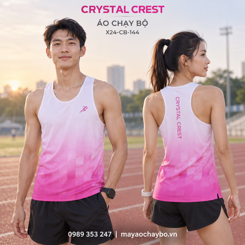 Áo chạy bộ singlet x24sport Crystal Crest