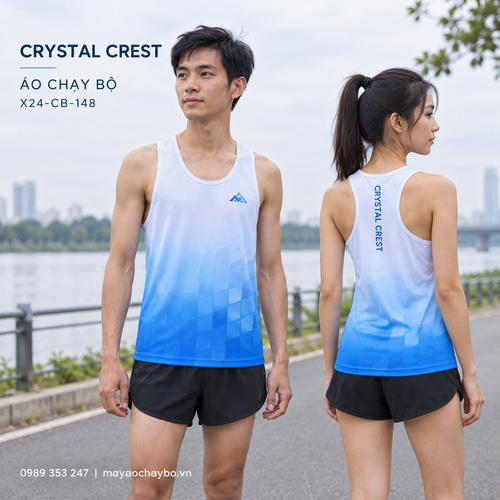 Áo chạy bộ singlet x24sport Crystal Crest