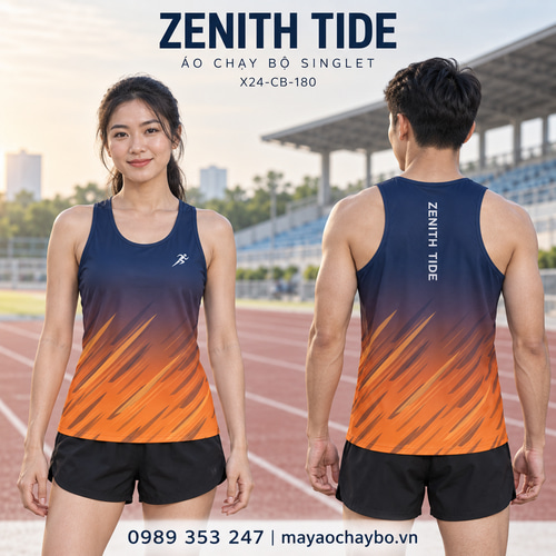 Áo chạy bộ singlet x24sport Zenith Tide