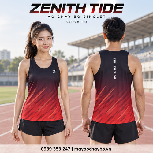 Áo chạy bộ singlet x24sport Zenith Tide