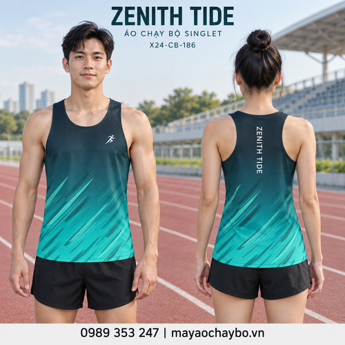 Áo chạy bộ singlet x24sport Zenith Tide