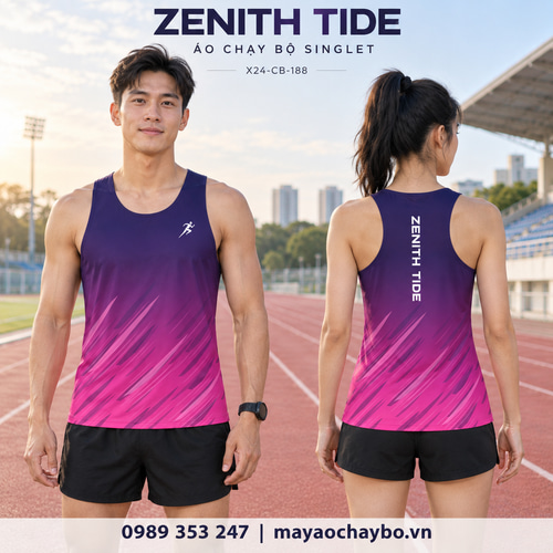 Áo chạy bộ singlet x24sport Zenith Tide