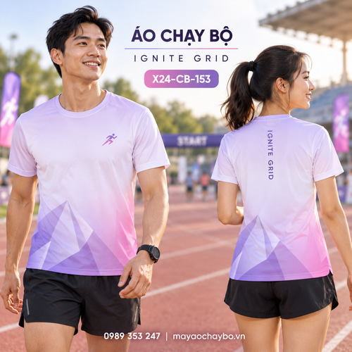 Áo chạy bộ x24sport Ignite Grid