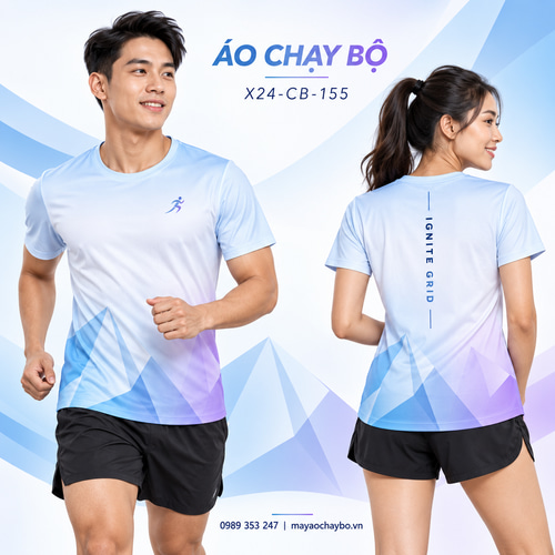 Áo chạy bộ x24sport Ignite Grid