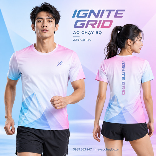 Áo chạy bộ x24sport Ignite Grid