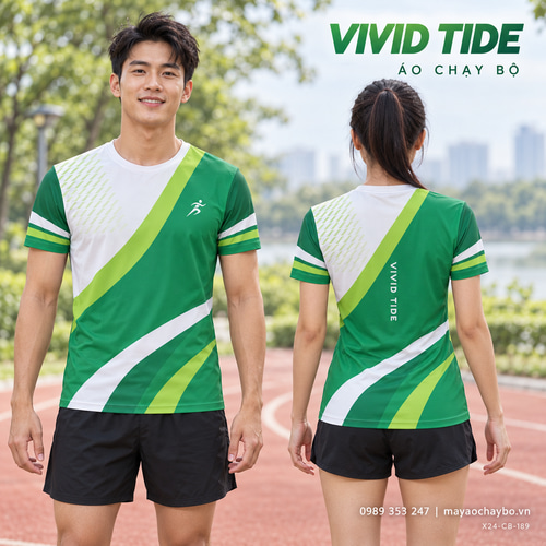Áo chạy bộ x24sport Vivid Tide