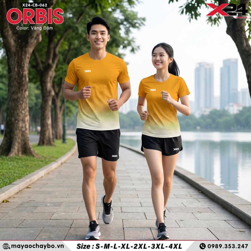 Áo Thể Thao Orbis PND Màu Vàng Đậm – Chạy Bộ & Gym Cao Cấp