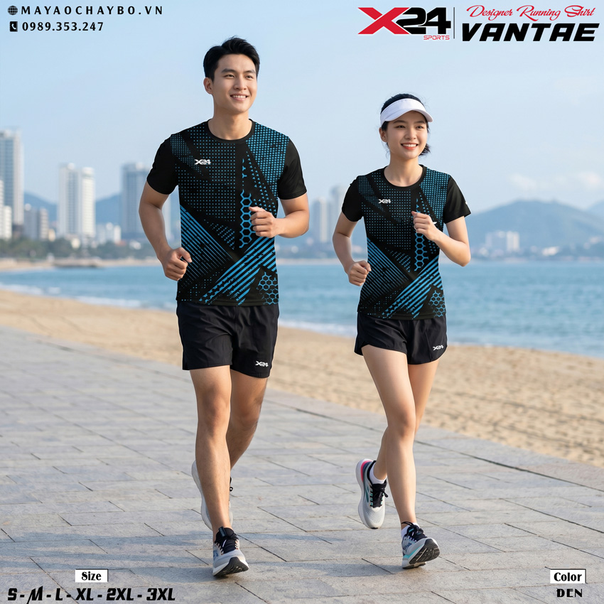 Áo Chạy Bộ PND CB 069 Đen Xanh – Phong Cách Năng Động, Đa Dụng Cho Mọi Hoạt Động Thể Thao
