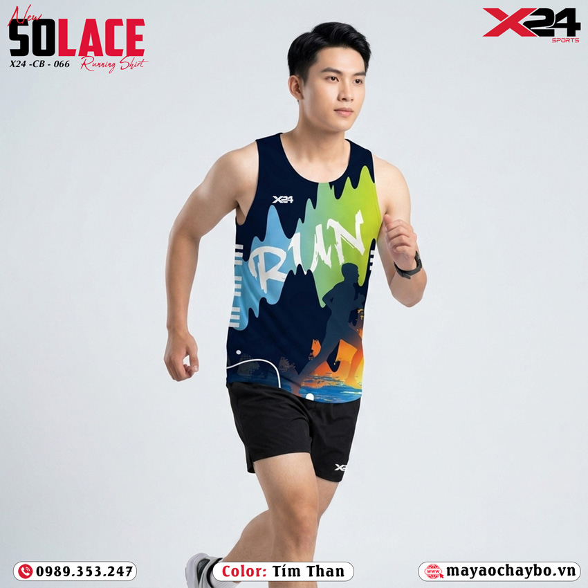 Áo Chạy Bộ PND Solace Tím Than – Hiện Đại & Năng Động
