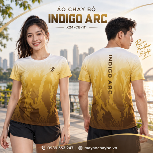 Áo chạy bộ x24sport Indigo Arc