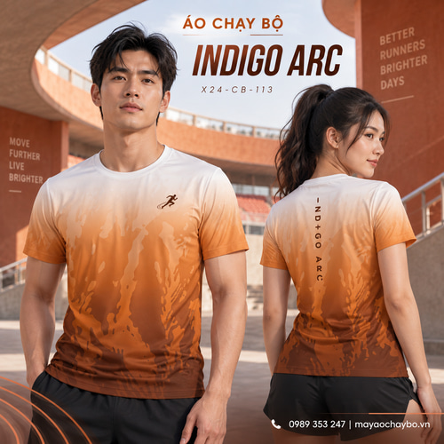 Áo chạy bộ x24sport Indigo Arc