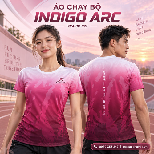 Áo chạy bộ x24sport Indigo Arc