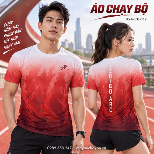 Áo chạy bộ x24sport Indigo Arc