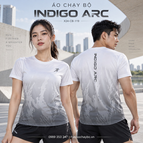 Áo chạy bộ x24sport Indigo Arc