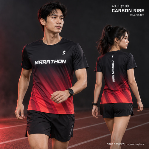 Áo chạy bộ x24sport Carbon Rise