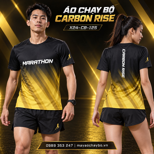 Áo chạy bộ x24sport Carbon Rise