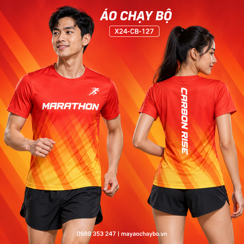 Áo chạy bộ x24sport Carbon Rise