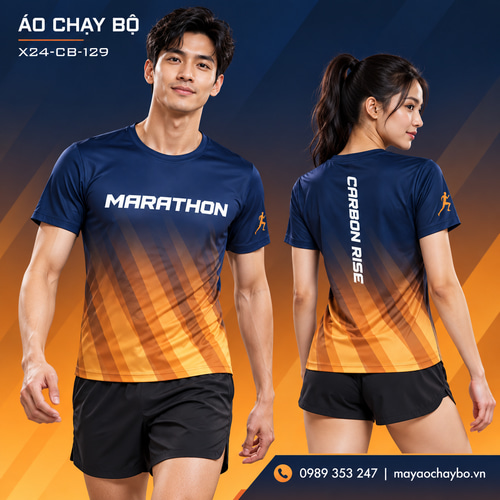 Áo chạy bộ x24sport Carbon Rise
