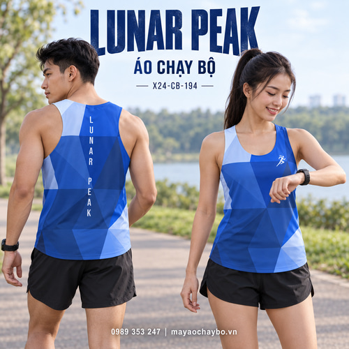 Áo chạy bộ singlet x24sport Lunar Peak
