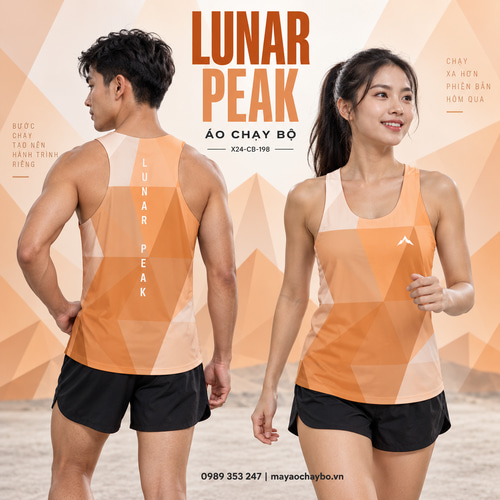 Áo chạy bộ singlet x24sport Lunar Peak
