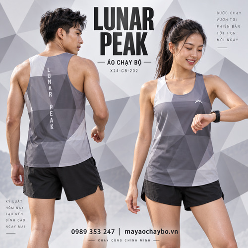 Áo chạy bộ singlet x24sport Lunar Peak