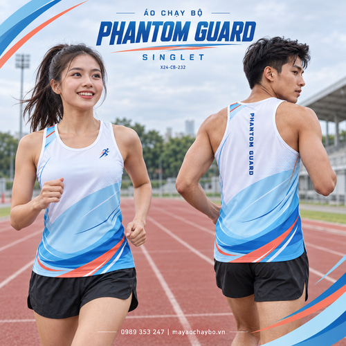 Áo chạy bộ singlet x24sport Phantom Guard