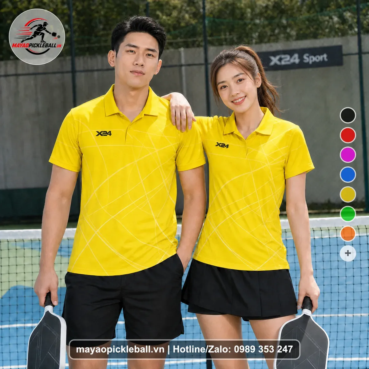 Bộ Quần Áo Pickleball PND-PB-083 Vàng
