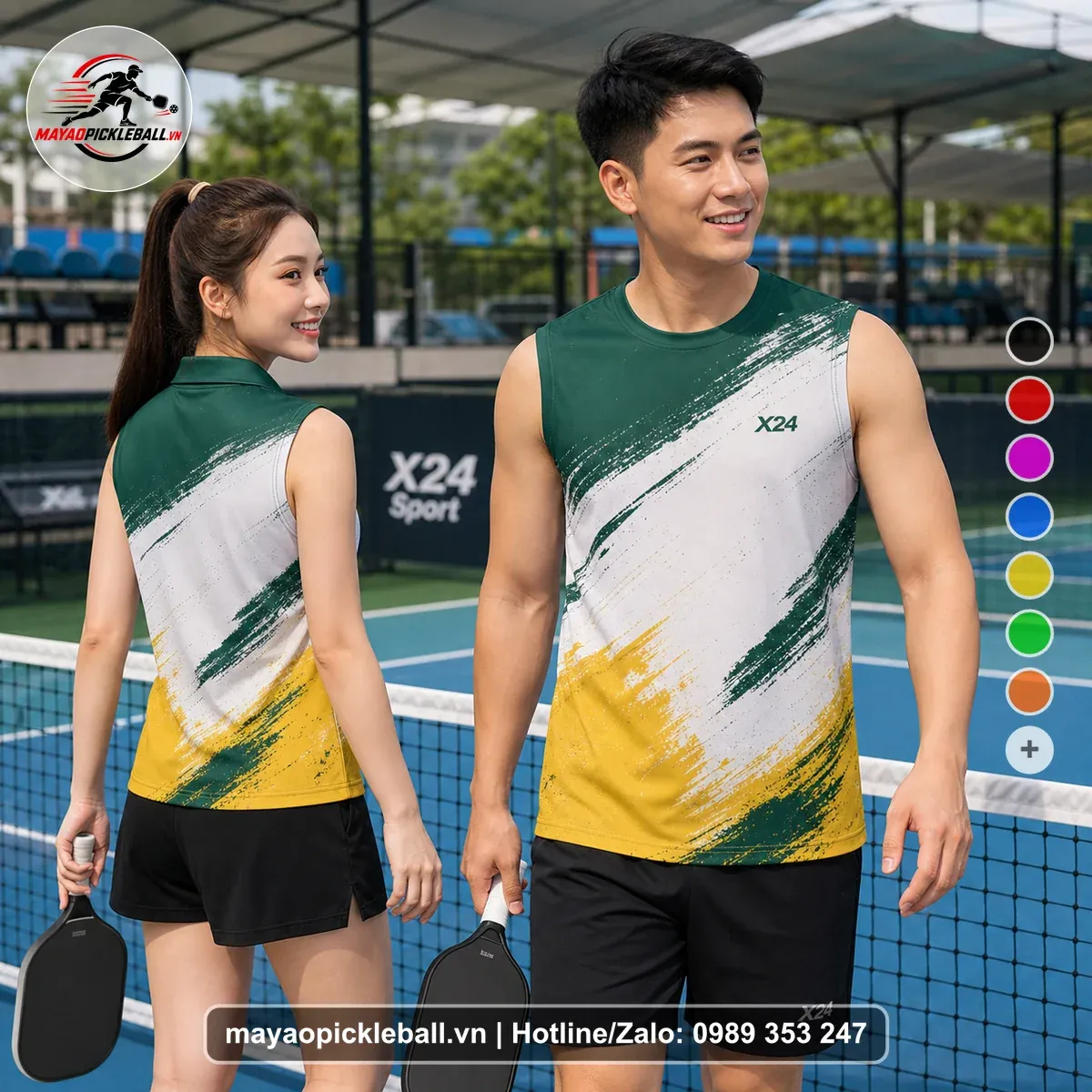 Bộ Quần Áo Pickleball PND-PB-090 Xanh Năng Động