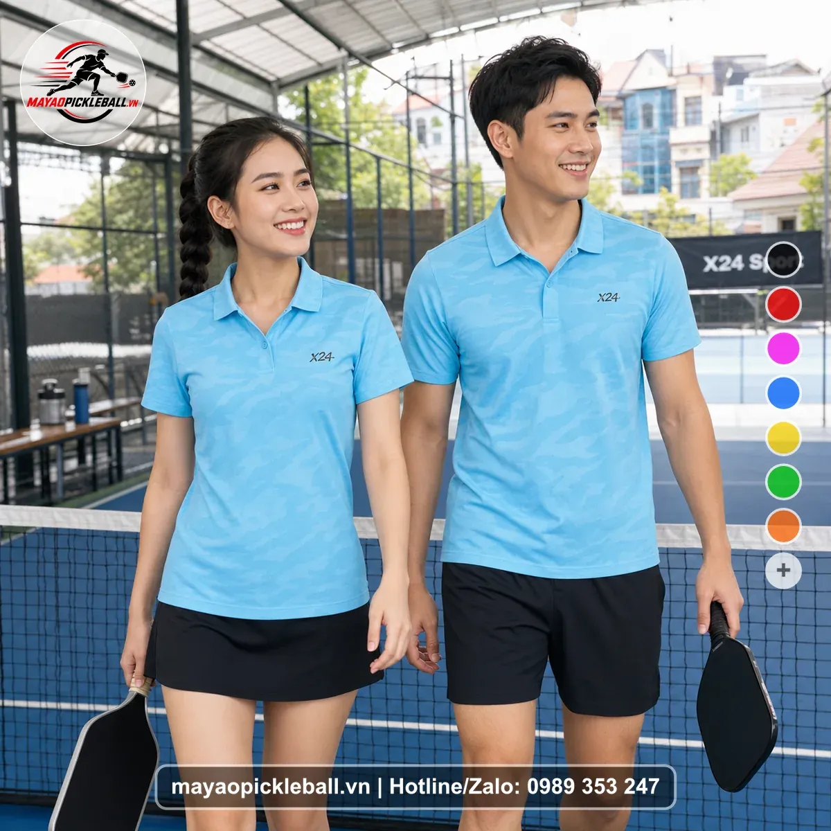Bộ Quần Áo Pickleball PND-PB-093 Xanh Xanh Bích Nhạt Năng Động