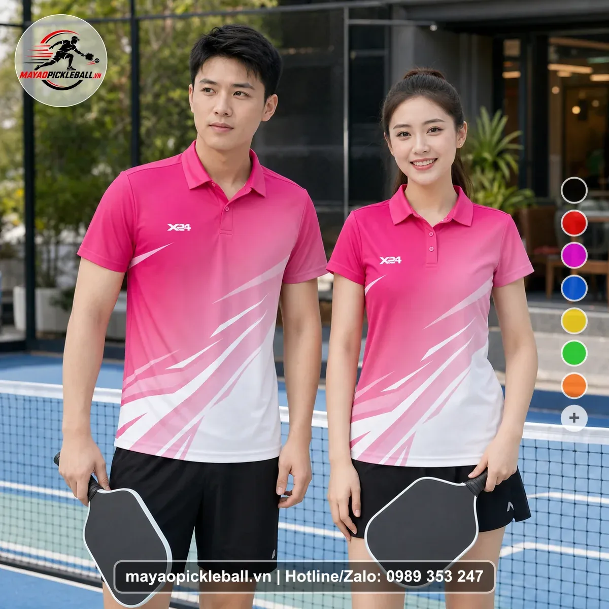 Bộ Quần Áo Pickleball PND-PB-099 Hồng Năng Động