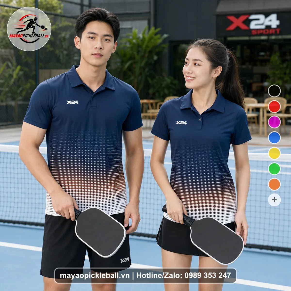 Bộ Quần Áo Pickleball PND-PB-100 Tím Năng Động
