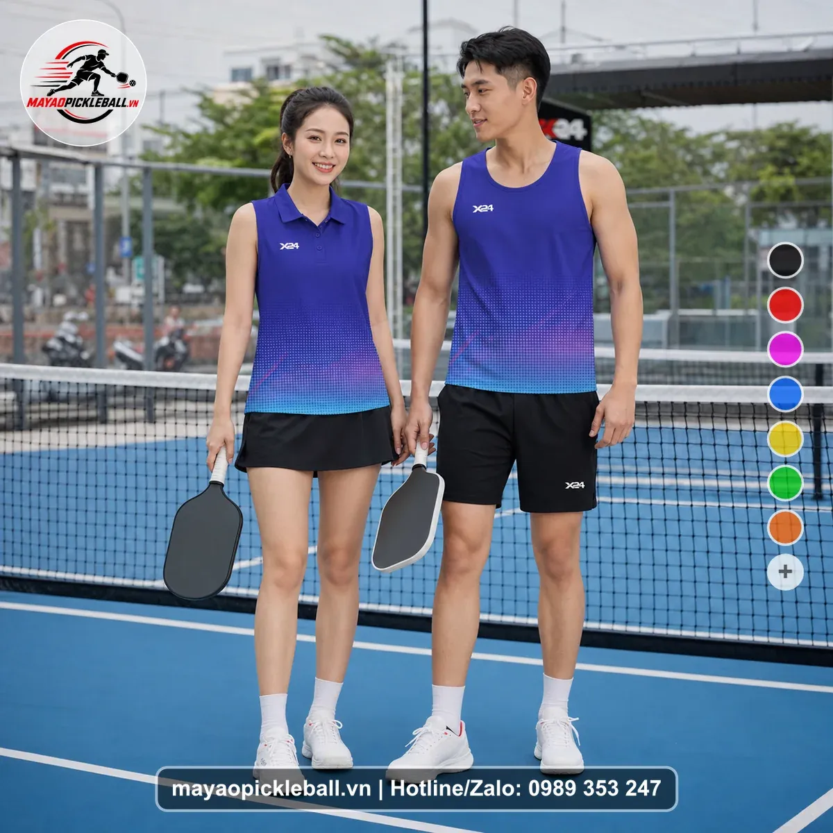 Bộ Quần Áo Pickleball PND-PB-101 Tím Năng Động