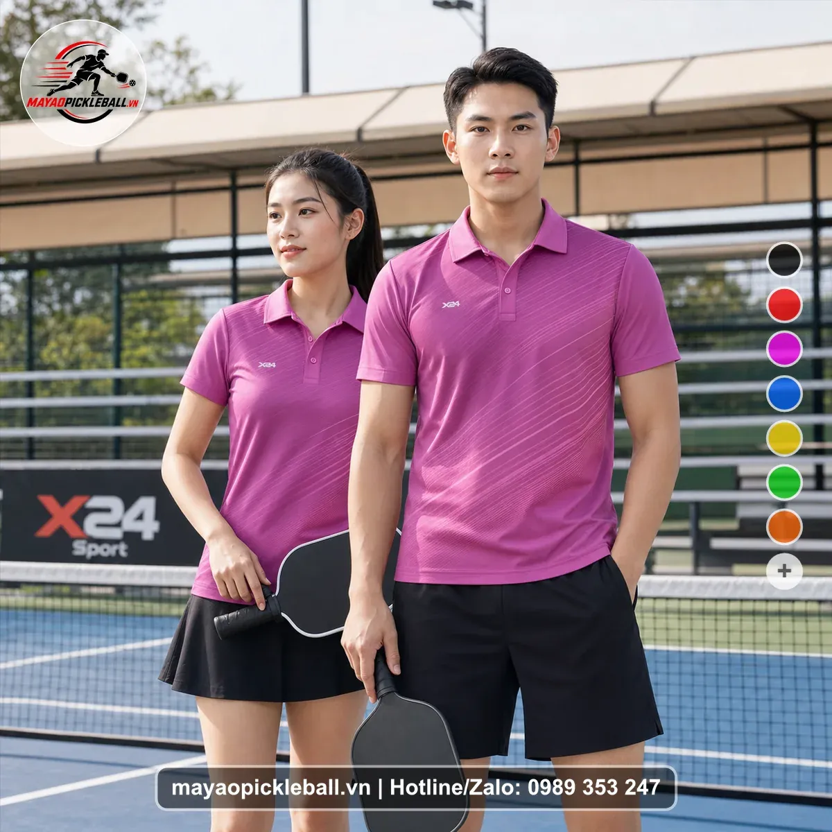 Bộ Quần Áo Pickleball PND-PB-106 Hồng Năng Động