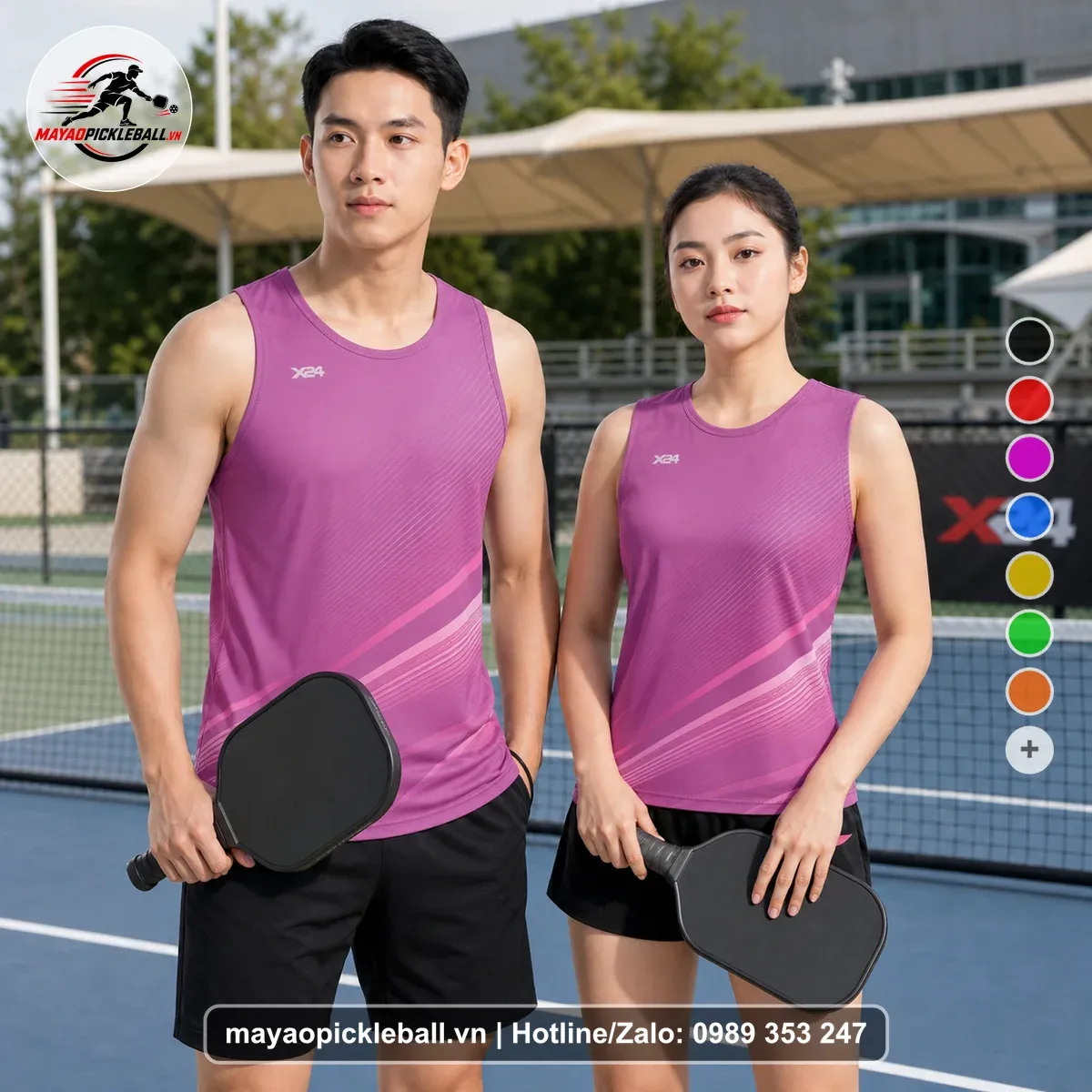Bộ Quần Áo Pickleball PND-PB-106 Hồng Năng Động