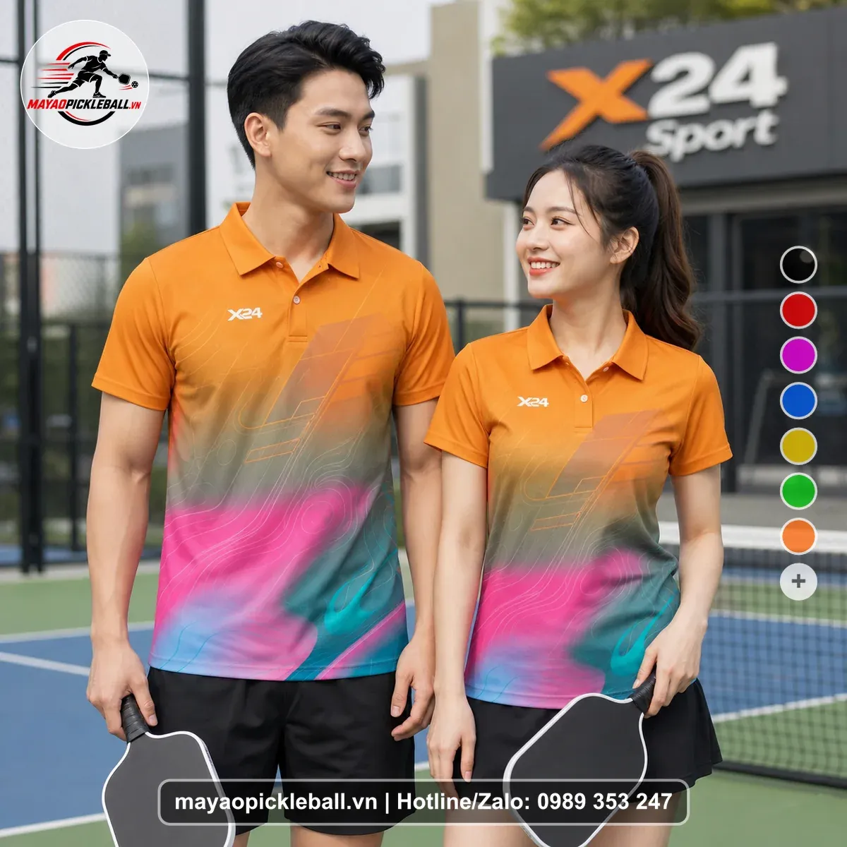 Bộ Quần Áo Pickleball PND-PB-122 Cam