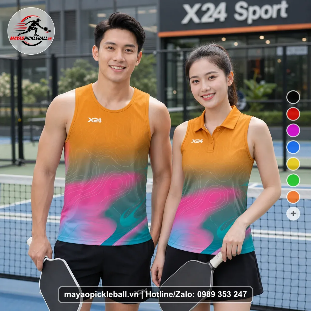 Bộ Quần Áo Pickleball PND-PB-122 Cam