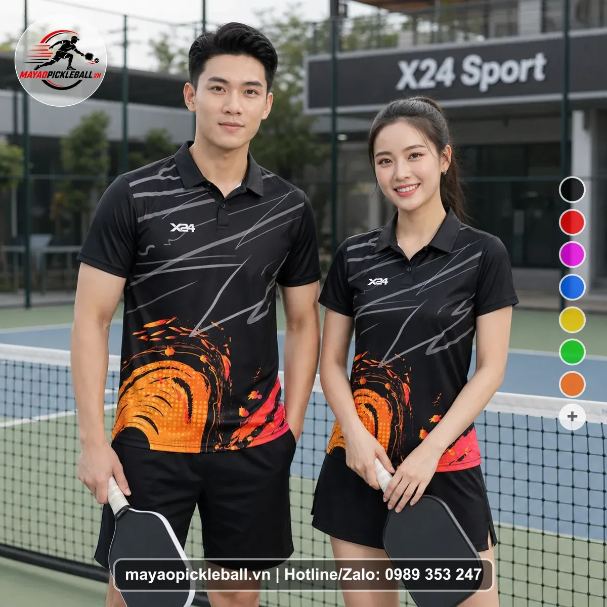 Bộ Quần Áo Pickleball PND-PB-126 Đen