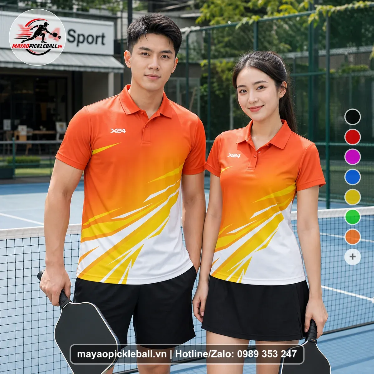 Bộ Quần Áo Pickleball PND-PB-129 Cam