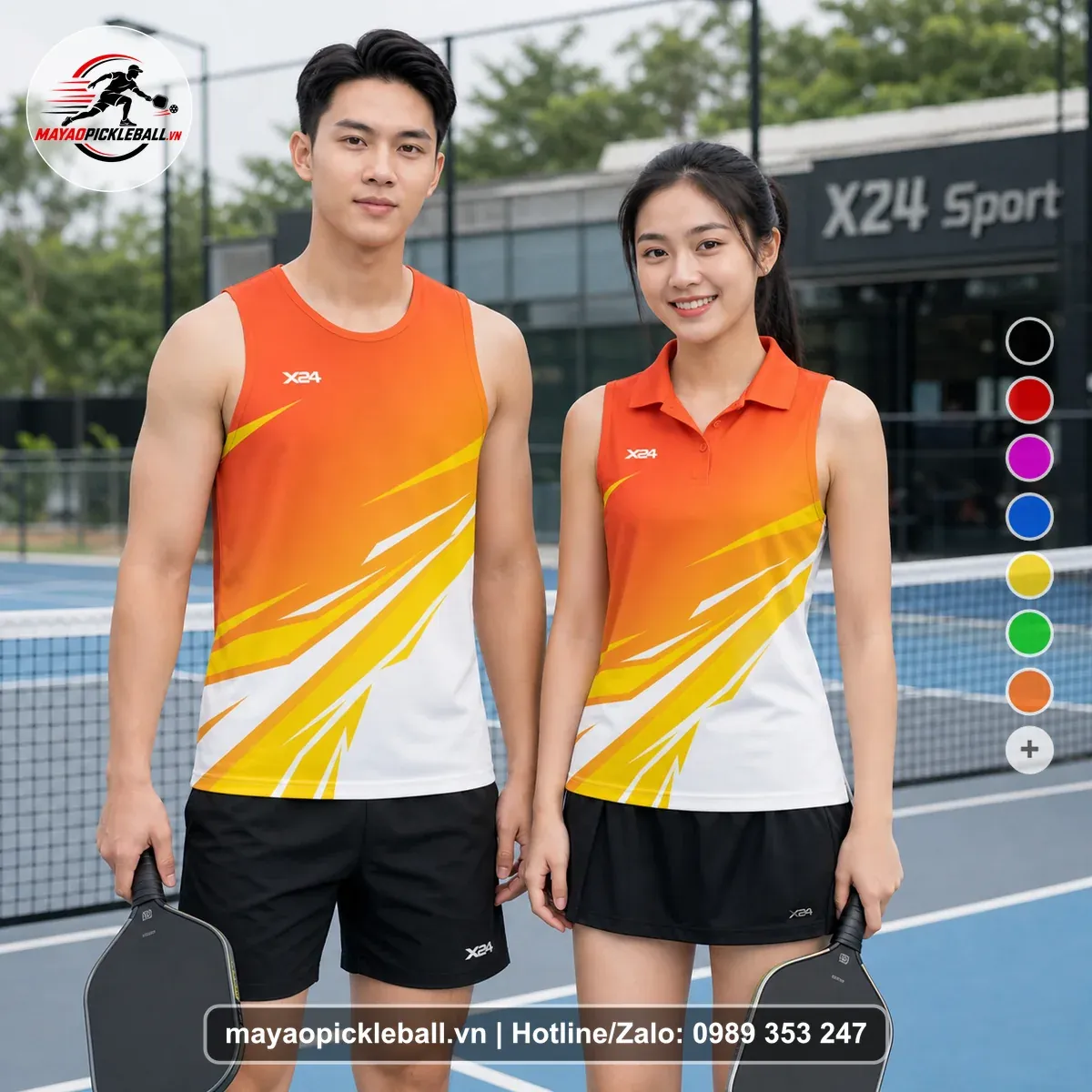 Bộ Quần Áo Pickleball PND-PB-129 Cam