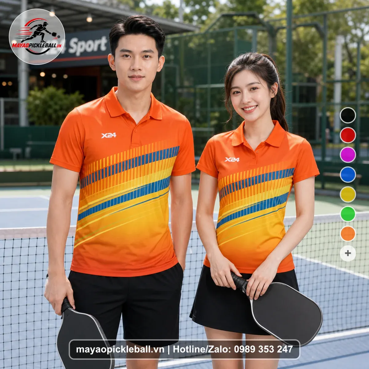Bộ Quần Áo Pickleball PND-PB-132 Cam